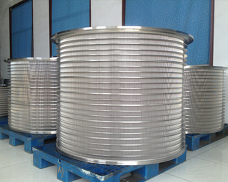 Wedge wire basket slotted basket
